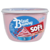 Blue Bunny Frozen Dairy Dessert, Strawberry, Soft, 46 Fluid ounce