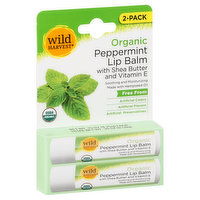 Wild Harvest 2-Pack Organic Lip Balm, Organic, Peppermint, 2-Pack, 2 Each