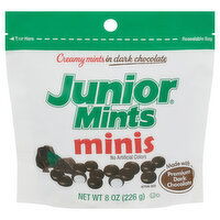 Junior Mints Creamy Mints, in Dark Chocolate, Minis, 8 Ounce