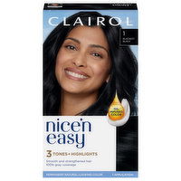 Nice’n Easy Hair Color, Permanent, Blackest Black 1, 1 Each