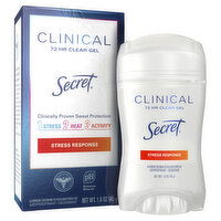 Secret Clinical Strength Clinical Strength Clear Gel Antiperspirant and Deodorant, Stress Response, 1.6 oz, 1.6 Ounce