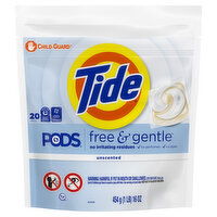 Tide Tide PODS Free & Gentle Laundry Detergent Soap Pacs, 20 Count, 20 Each