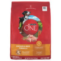 Purina One Dog Food, Chicken & Rice Formula, Adult, 16.5 Pound