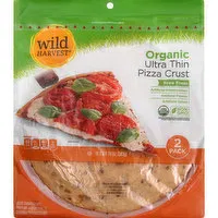 Wild Harvest Pizza Crust, Organic, Ultra Thin, 2 Pack, 2 Each