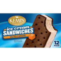 Kemps Ice Cream Sandwiches, Salted Caramel, 12 Each