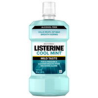 Listerine Alcohol Free Mild Taste Cool Mint Mouthwash, 1.05 Pint