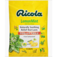 Ricola  Sugar Free Lemon Mint Herb Throat Drops, 19 Each