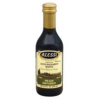 Alessi Vinegar, White Balsamic, Pear Infused, 8.5 Ounce