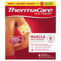 ThermaCare Heat Therapy Muscle Heatwraps, Air-Activated, One-Time Use, 4 Each