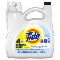 Tide Free & Gentle Liquid Laundry Detergent, 132 fl oz, 100 Loads, 132 Fluid ounce