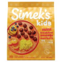 Simek's Kids Meatballs, Mini, Breakfast Sausage, 12 Ounce