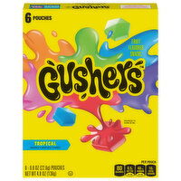 Gushers Tropical Fruit Flavored Snacks, 6 Each