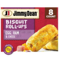 Jimmy Dean Biscuit Roll-Ups,Ham, Frozen Breakfast, 8 Each