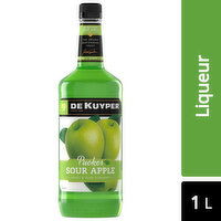 DeKuyper Pucker Pucker Sour Apple Schnapps Liqueur, 1 Litre