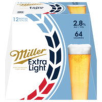 Miller Beer, Extra Light, 12 Each