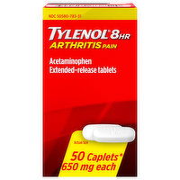 Tylenol 8HR Arthritis Pain, 650 mg, Caplets, 50 Each