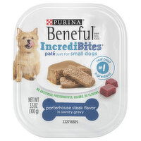 Beneful IncrediBites Small Pate Porterhouse Steak Flavor in Savory Gravy Dog Food, 3.5 Ounce