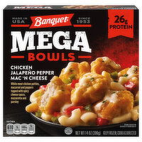 Banquet Mega Bowls, Chicken Jalapeno Pepper Mac 'N Cheese, 14 Ounce