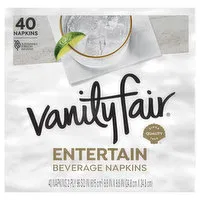 Vanity Fair Beverage Napkins, 2-Ply, 40 Each