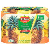 Del Monte Juice, 100% Pineapple, 6 Each