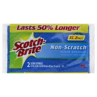 Scotch-Brite Sponges, Scrub, Non-Scratch, Xtra Large, 2 Pack, 2 Each