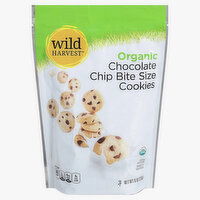 Wild Harvest Organic Cookies, Chocolate Chip, Bite Size, 8 Ounce