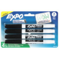 Expo Dry Erase Markers, Fine, Low Odor, 4 Each