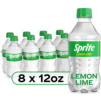 Sprite Lemon Lime Soda Soft Drinks, 8 Each