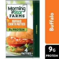 MorningStar Farms Plant Based Chik'n Patties, Buffalo, 10 Ounce