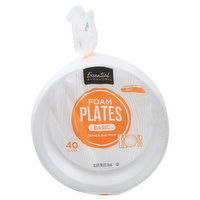 Essential Everyday Foam Plates, Basic, 8.875 Inch, 40 Each