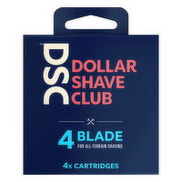 Dollar Shave Club Cartridges, 4 Blade, 4 Each