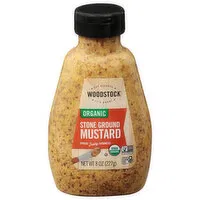 Woodstock Mustard, Organic, Stone Ground, 8 Ounce