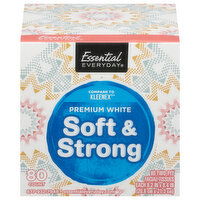 Essential Everyday Facial Tissue, Premium White, Two-Ply, 80 Each