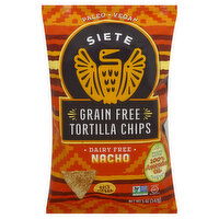 Siete Tortilla Chips, Grain Free, Nacho, 5 Ounce