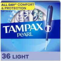 Tampax Pearl Tampons with LeakGuard Braid, Light, 36 Each