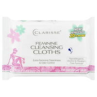 Clarisse Cleansing Cloths, Feminine, For sensitive skin, 36 Each