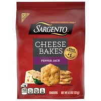 SARGENTO Cheese Bakes Pepper Jack Crackers, Cheese Crackers, Lunch Snacks, 4.5 oz, 4.5 Ounce