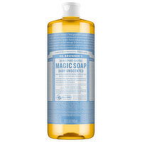 Dr. Bronner's 18-in-1 Pure-Castile Baby Unscented Magic Soap, 32 Fluid ounce