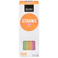 Essential Everyday Straws, Neon, Plastic, 100 Each