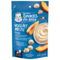 Gerber Snacks for Baby Yogurt Melts, Peach, Crawler (8+ Months), 1 Ounce