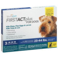 TevraPet FirstAct Plus Flea & Ticks Prevention, for Dogs, 3 Each