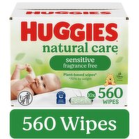 Huggies Natural Care Wipes, Fragrance Free, Sensitive, Disney Baby, 560 Each