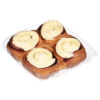 Cub Cinnamon Rolls, Gourmet, Cream Cheese Iced, 4 Each