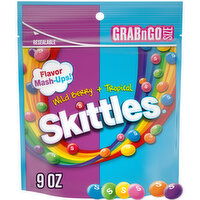 Skittles SKITTLES Flavor Mash-Ups Wild Berry & Tropical Chewy Candy, Grab N Go, 9 oz Resealable Bag, 9 Ounce