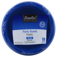 Essential Everyday Bowls, Party, Plastic, 20 fl oz, 18 Each