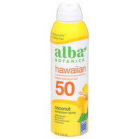 Alba Botanica Sunscreen Spray, Hawaiian, Broad Spectrum SPF 50, 5 Fluid ounce