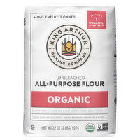 King Arthur Baking Company Organic Unbleached All-Purpose Flour, 32 Ounce
