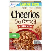 Cheerios Oat Crunch Cereal, Cinnamon, Large Size, 18.2 Ounce