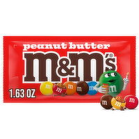 M&M'S M&M'S Peanut Butter Milk Chocolate Candy, Full Size, 1.63 oz Bag, 1.63 Ounce