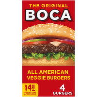 Boca All American Veggie Burgers, 4 Each